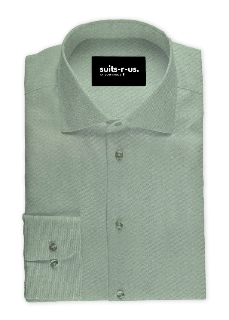 sage green mens dress shirt Green Poplin Shirt – SUITS-R-US