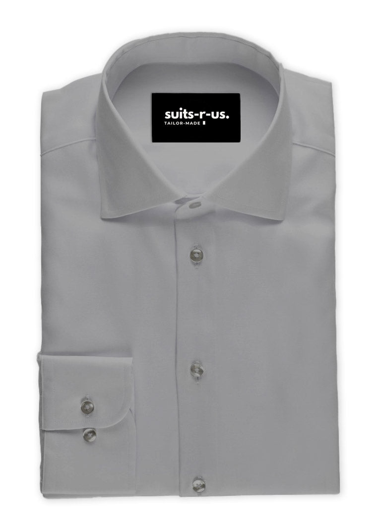 Light Grey Poplin Shirt SUITS-R-US Light Grey Poplin Shirt SUITS-R-US