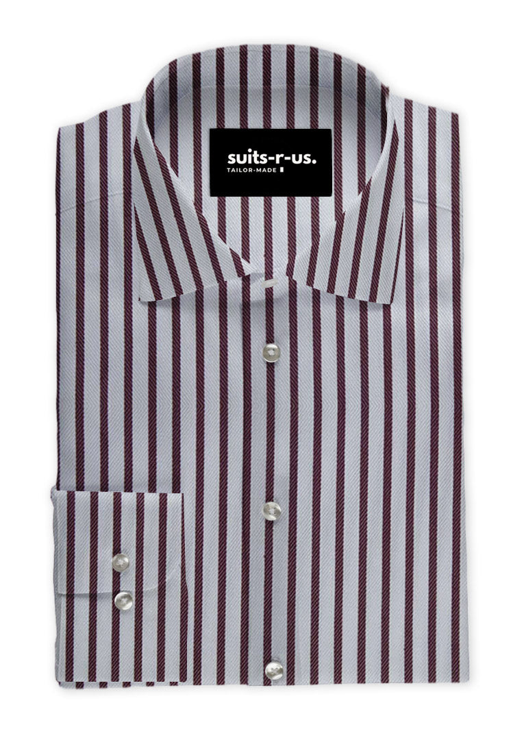 Burgundy Stripe Shirt SUITS-R-US Burgundy Stripe Shirt SUITS-R-US