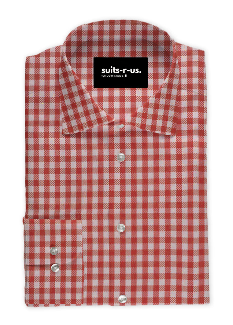 orange and white checkered dress shirt Orange & White Checkered Button-Down Shirt: Game Day Tailgate Outfit